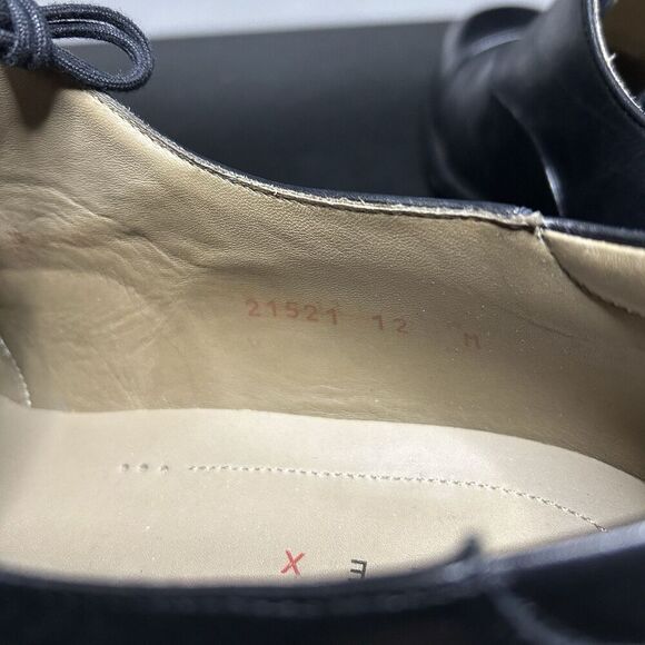 Magnanni Flex Mens Size 12 Black Leather Dress Shoes Cap Toe - Picture 11 of 13